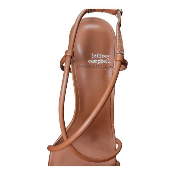 Jeffrey Campbell Aperitif Faux Leather Ankle Strap Platform Sandals Women's‎ 8.5 - Picture 2 of 10